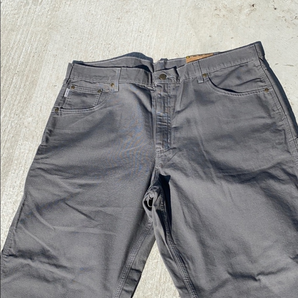 NWT Carhartt 40x 30 Carpenter Pants Gray - Picture 2 of 10